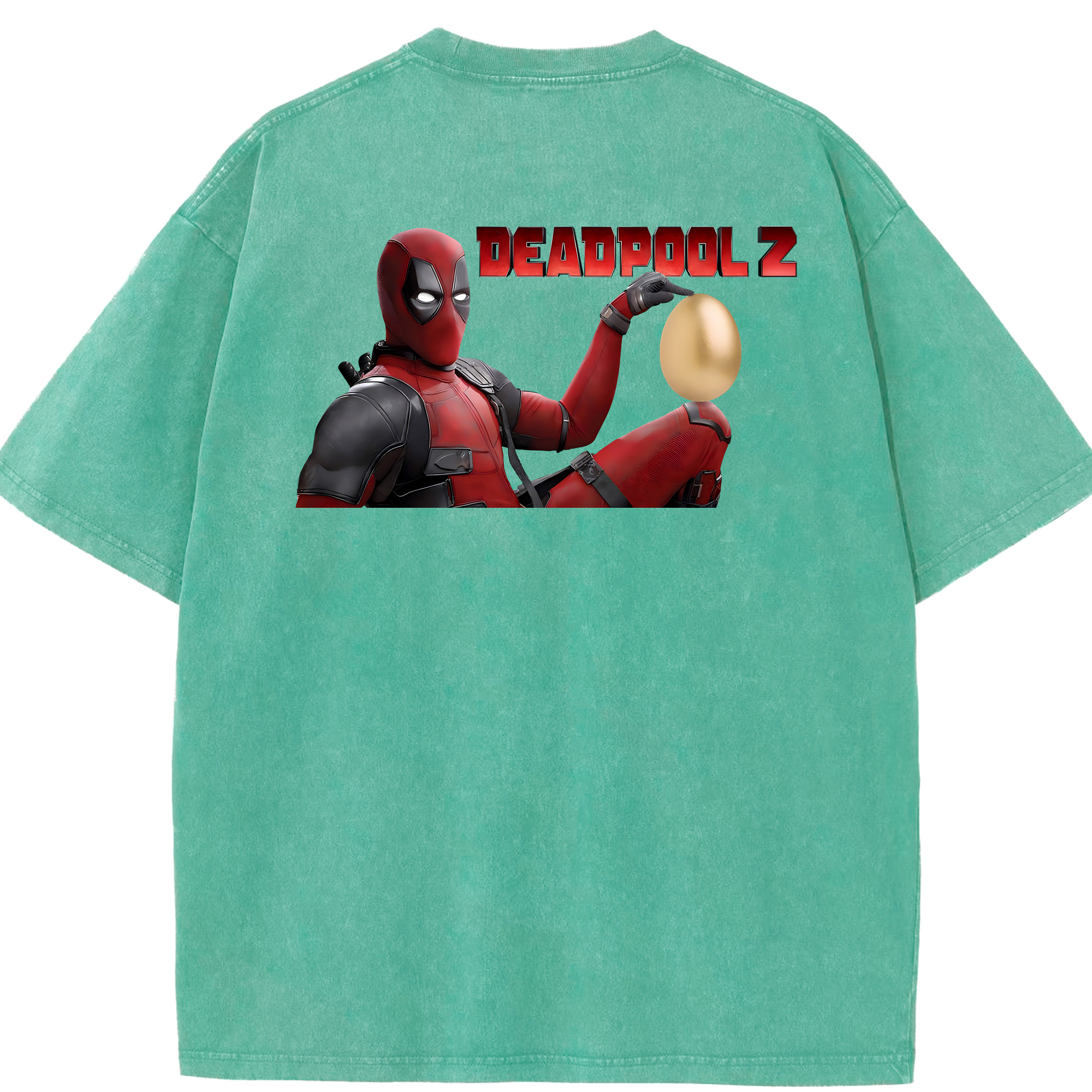 （画像用） Deadpool デッドプール 綿100% ヴィンテージ風 半袖Tシャツ（背面プリント）